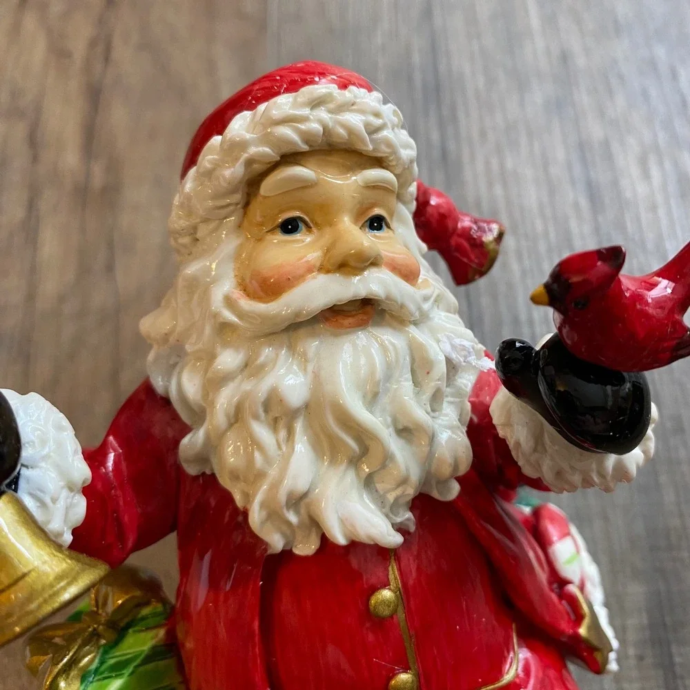 Home Interiors Santa Claus Figurine Stocking Holder, NEW, Christmas Decor